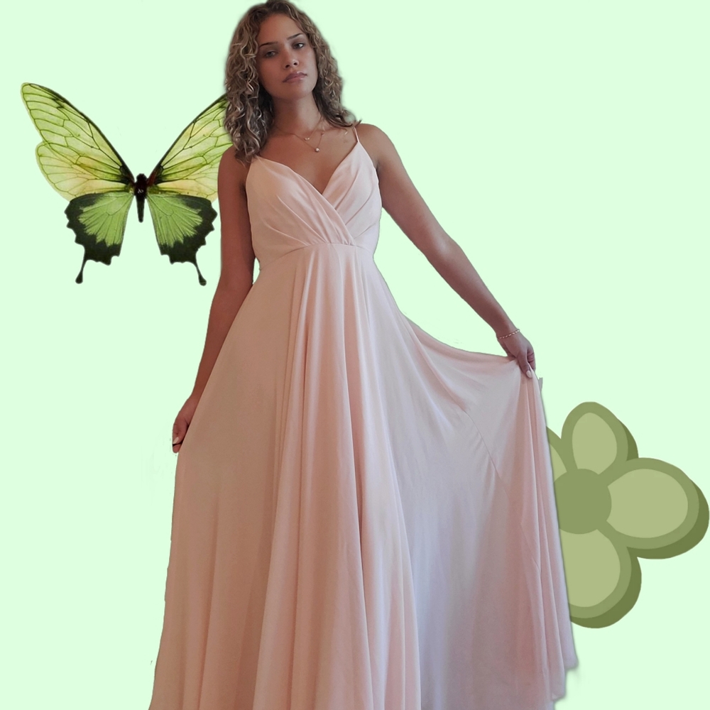 Lulu's All About Love Maxi Dress in Blush Pink